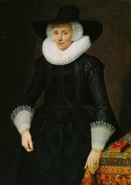 Portrait of Margarita Courten  by Salomon Mesdach - Hand-Painted Oil Painting Reproduction