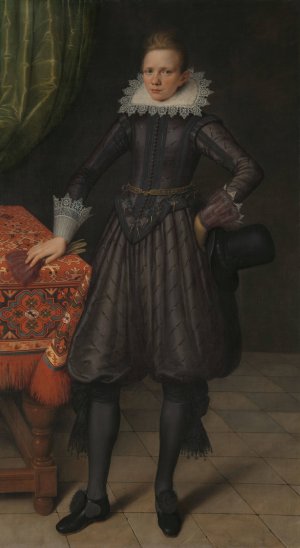 Portrait of Peter Courten by Salomon Mesdach Oil Painting