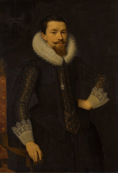 Main Product Photo of Portrait of Pieter Boudaen Courten  Painting by Salomon Mesdach