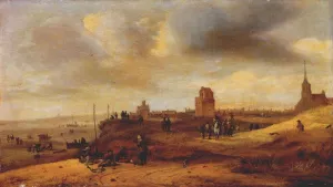 Coast at Scheveningen by Salomon Rombouts Oil Painting