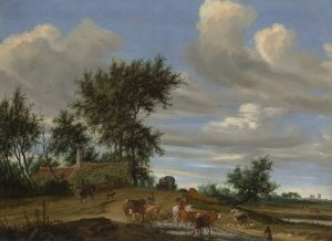 A Country Road by Salomon Van Ruysdael Oil Painting