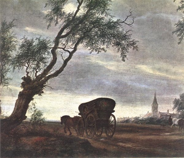 Halt at an Inn - Detail by Salomon Van Ruysdael - Hand-Painted Oil Painting Reproduction