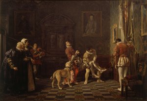 La Vuelta del Torneo by Salvador Martinez Cubells Oil Painting