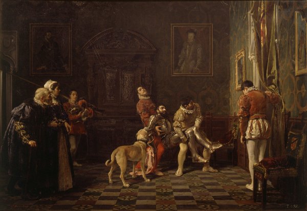 La Vuelta del Torneo by Salvador Martinez Cubells - Hand-Painted Oil Painting Reproduction
