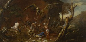 Witchcraft Scene by Salvator Rosa (Follower) Oil Painting