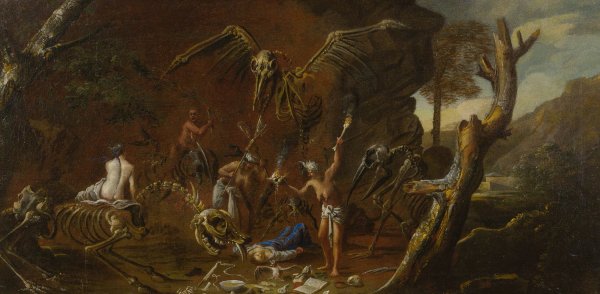Witchcraft Scene by Salvator Rosa (Follower) - Hand-Painted Oil Painting Reproduction