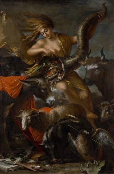 Main Product Photo of Allegory of Fortune  Painting by Salvator Rosa