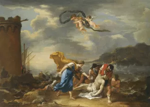 Hero And Leander by Salvator Rosa Oil Painting