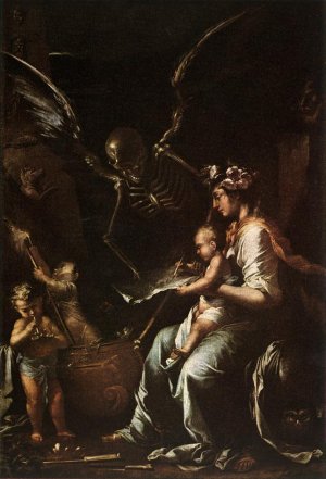 Human Fragility by Salvator Rosa Oil Painting