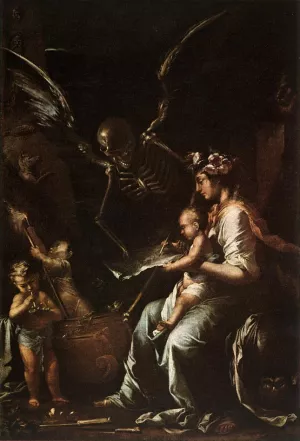 Human Fragility by Salvator Rosa Oil Painting