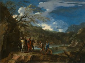 Polycrates and the Fisherman by Salvator Rosa Oil Painting