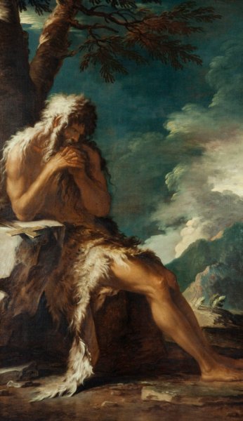 Main Product Photo of Saint Humphrey  Painting by Salvator Rosa