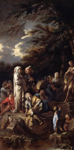 Saint John the Baptist Preaching in the Wilderness by Salvator Rosa Oil Painting