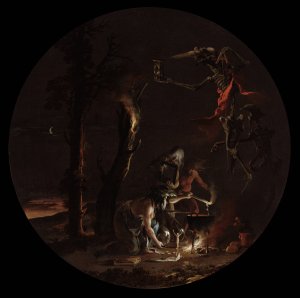Scenes of Witchcraft, Evening by Salvator Rosa Oil Painting