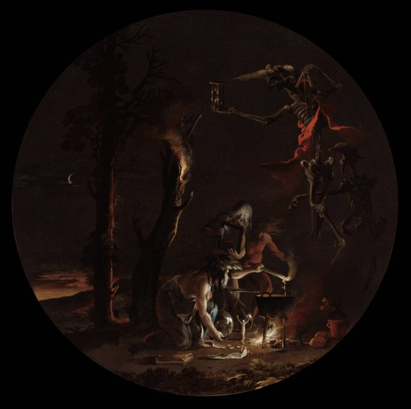Main Product Photo of Scenes of Witchcraft, Evening  Painting by Salvator Rosa