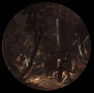 Scenes of Witchcraft, Night by Salvator Rosa Oil Painting