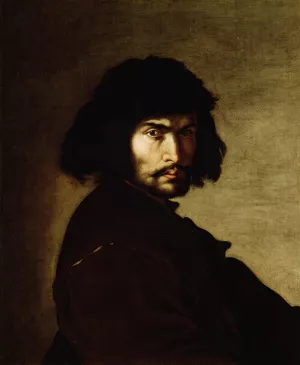 Self-Portrait by Salvator Rosa Oil Painting