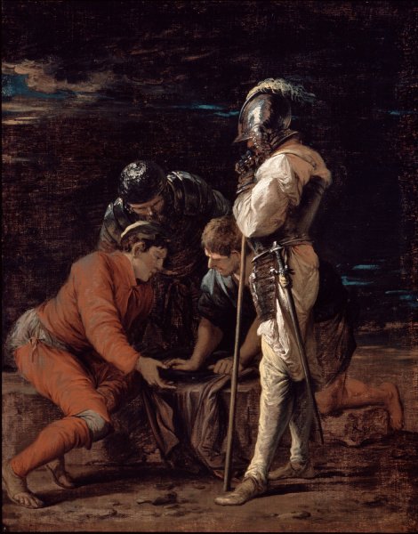 Main Product Photo of Soldiers Gambling Painting by Salvator Rosa