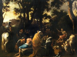 The Sermon of Saint John the Baptist by Salvator Rosa Oil Painting
