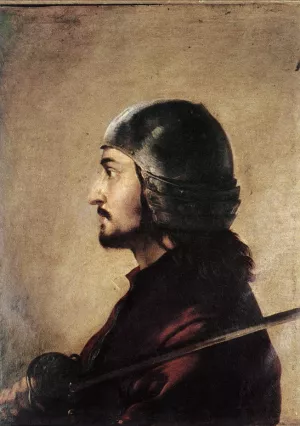Warrior painting by Salvator Rosa