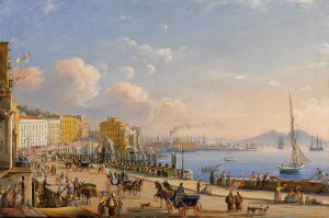 Veduta Di Napoli Da Santa Lucia by Salvatore Candido Oil Painting