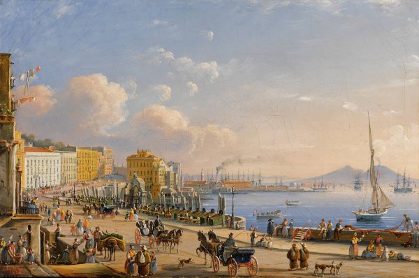 Main Product Photo of Veduta Di Napoli Da Santa Lucia  Painting by Salvatore Candido