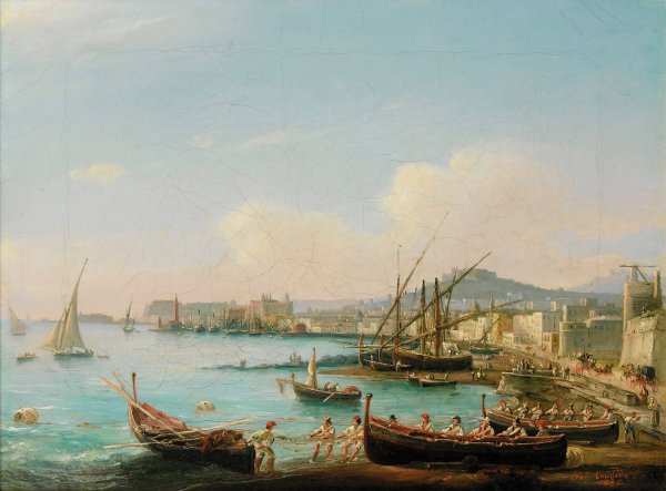 Main Product Photo of View of the bay of Naples  Painting by Salvatore Candido