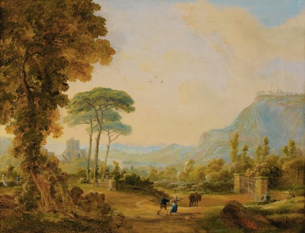 Main Product Photo of View Of The Suburbs Of Pausilippo  Painting by Salvatore Candido