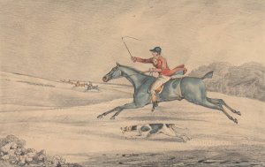 Whipper-in With a Hound, the Field Ahead at Left by Samuel Alken Oil Painting