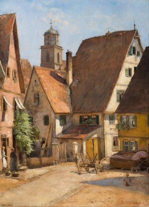Dinkelsbuhl by Samuel Brunner Oil Painting