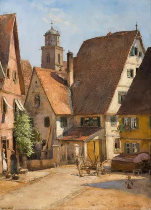 Dinkelsbuhl Oil painting by Samuel Brunner