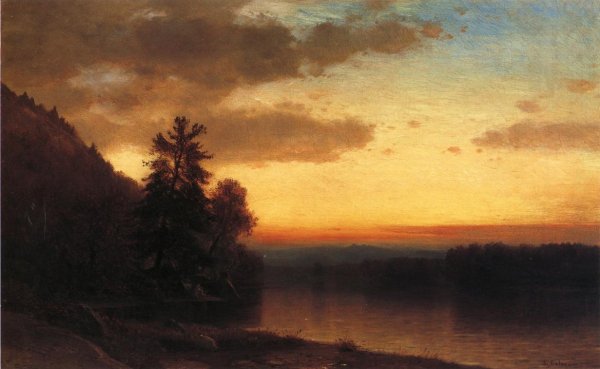 Main Product Photo of Adirondack Twilight Painting by Samuel Colman Jr.