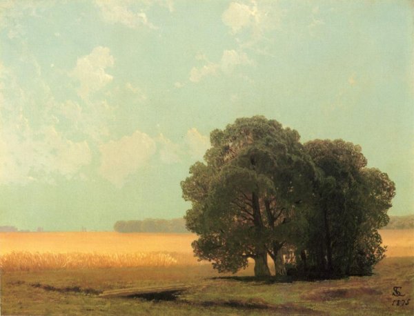 Main Product Photo of Hayfield, Newport, Rhode Island Painting by Samuel Colman Jr.