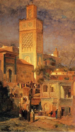 Moorish Mosque of Sidi Halou Tlemcin [Tlemcen], Algeria by Samuel Colman Jr. - Oil Painting Reproduction