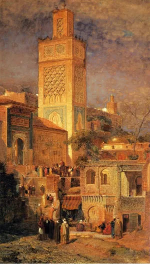 Moorish Mosque of Sidi Halou Tlemcin [Tlemcen], Algeria Oil painting by Samuel Colman Jr.