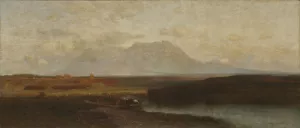 Spanish Peaks, Southern Colorado, Late Afternoon by Samuel Colman Jr. - Oil Painting Reproduction