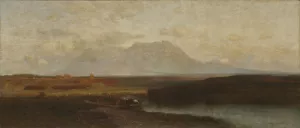Spanish Peaks, Southern Colorado, Late Afternoon by Samuel Colman Jr. Oil Painting