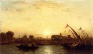 Sunset, Seville by Samuel Colman Jr. Oil Painting