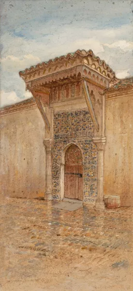 A Moorish Doorway Oil painting by Samuel Colman