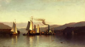Becalmed in the Highlands painting by Samuel Colman