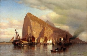 Clearing Storm at Gibraltar by Samuel Colman Oil Painting