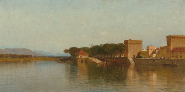 Main Product Photo of Harbor Scene  Painting by Samuel Colman