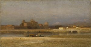 On the Viga, Outskirts of the City of Mexico by Samuel Colman Oil Painting