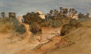 Path by Mosque by Samuel Colman Oil Painting
