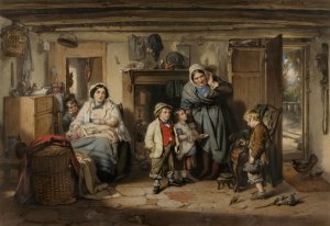 Mitherless Bairn by Samuel Cousins Oil Painting