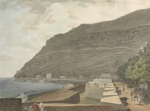 A Coastal Fort by Samuel Davis Oil Painting