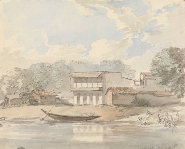 At Moorshedubad (Murshidabad) by Samuel Davis - Hand-Painted Oil Painting Reproduction