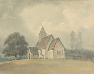 Church with Wooden Belfry. by Samuel Davis Oil Painting
