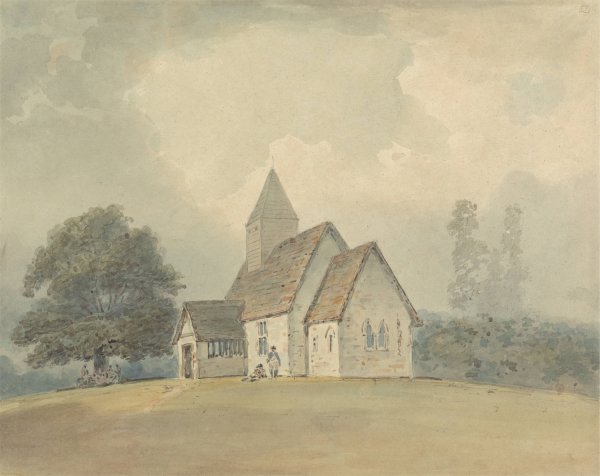 Church with Wooden Belfry. by Samuel Davis - Hand-Painted Oil Painting Reproduction