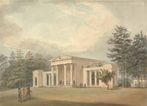 Classical Church, Ayot St. Lawrence, Hertfordshire by Samuel Davis Oil Painting